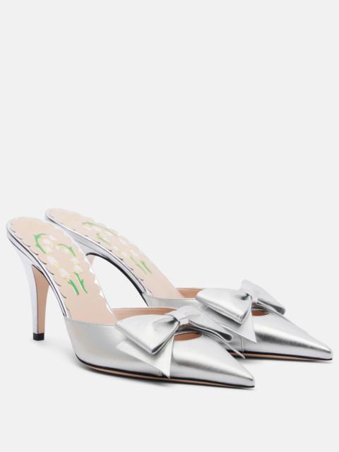 Valentino Metallic leather mules