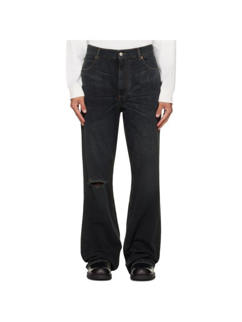 MM6 Maison Margiela Navy Straight-Leg Jeans