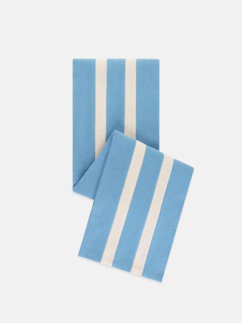 J. PRESS MADE-IN-ENGLAND LIGHT BLUE & WHITE WOOL SCHOOLBOY MUFFLER