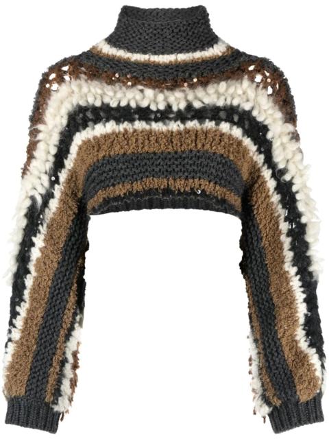 Brunello Cucinelli colour-block cashmere jumper