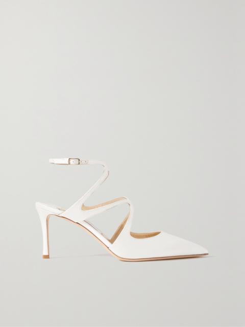 JIMMY CHOO Azia 95 Satin Point-toe Pumps
