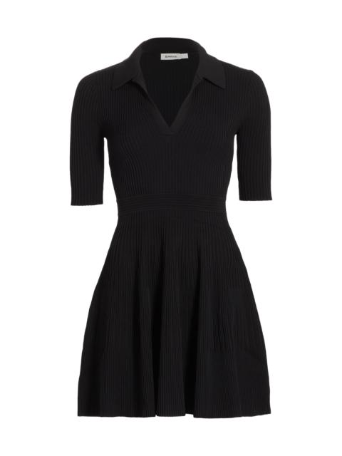 SIMKHAI Women's Patricia Ribbed Polo Minidress - Black
