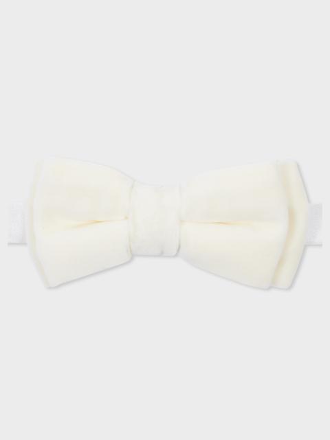 Paul Smith Ivory Velvet Bow Tie