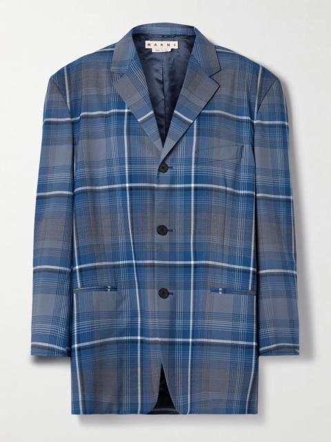 Marni Oversized Checked Woven Blazer