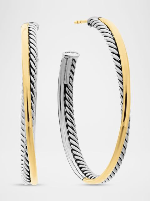 DAVID YURMAN DY Crossover Extra-Large Gold Hoop Earrings