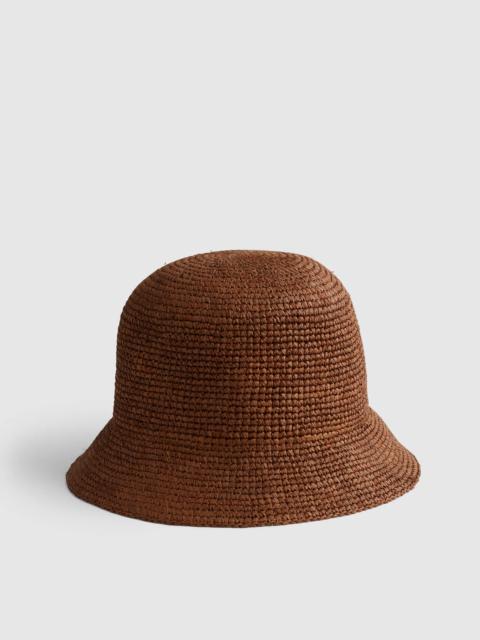 Madewell Hand-Crocheted Seamless Bucket Hat in Raffia