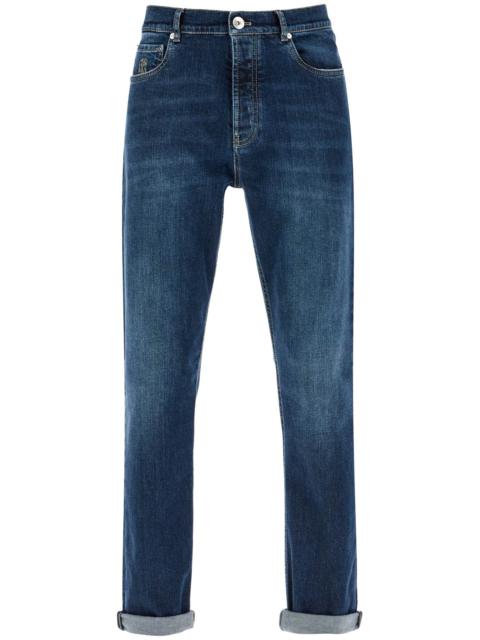 "STRETCH DENIM ICONIC FIT JEANS FOR A