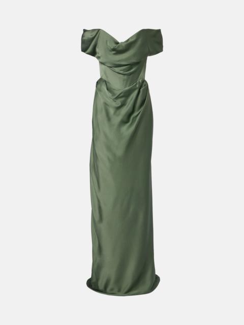Vivienne Westwood Nova Cocotte draped satin bustier gown
