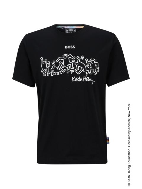 BOSS BOSS X KEITH HARING GENDER-NEUTRAL T-SHIRT WITH SPECIAL LOGO ARTWORK