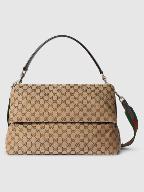 GUCCI Medium GG crossbody bag with Web