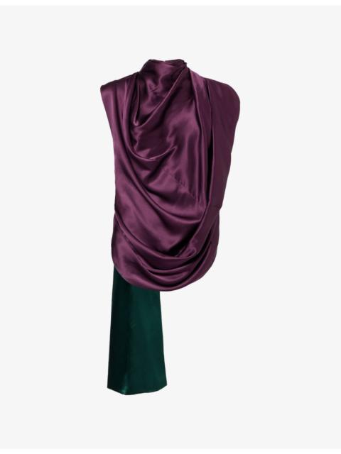 Roksanda Vesper Draped Silk Top