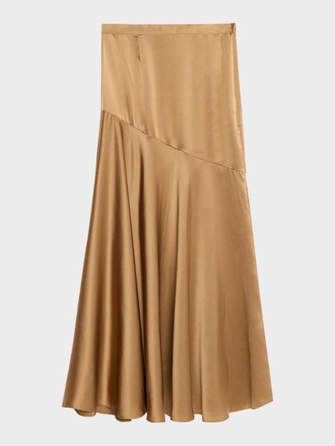 ADAM LIPPES Tess Silk Charmeuse Midi Skirt