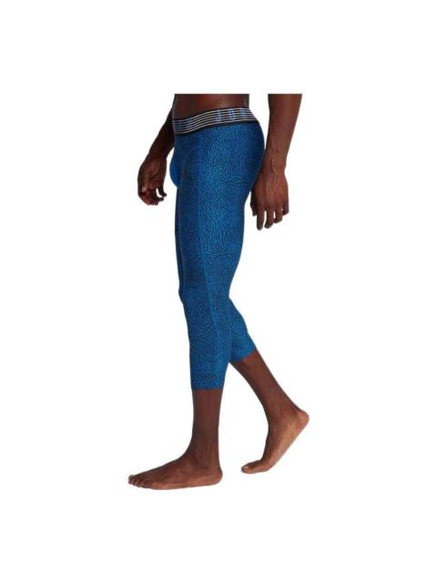 Jordan Air Jordan Alpha Elephant Printed 3/4 Length Tights 'Dark Royal Blue Black' 833720-477