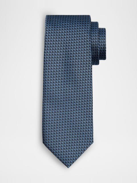 Canali Men's Micro-Box Silk Jacquard Tie