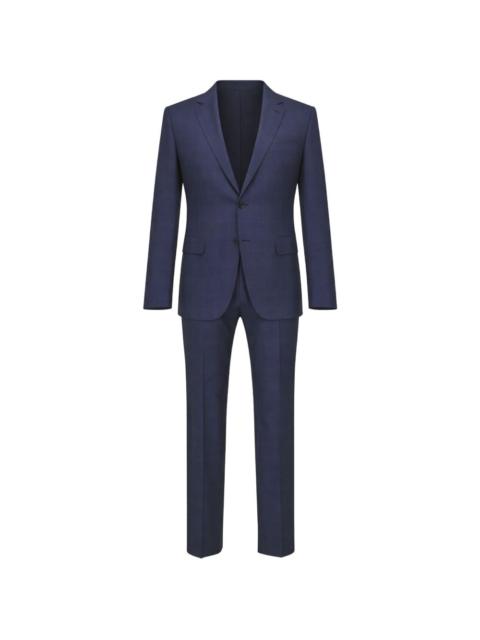 Canali check flap pockets suit