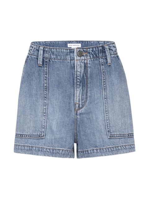 GOOD AMERICAN Women's Lite Linen Denim Shorts - Indigo