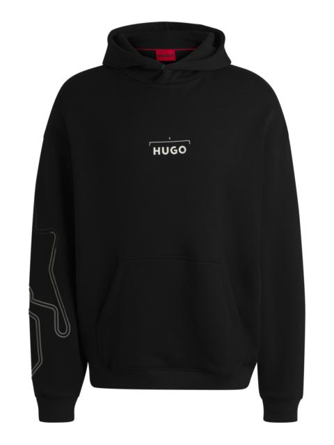 HUGO HOODIE WITH RACING PRINT