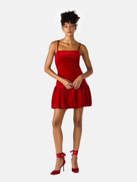 STEVE MADDEN GIOVANNA DRESS RED VELVET