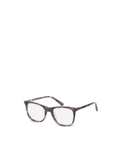 TUMI tortoiseshell-effect square-frame glasses