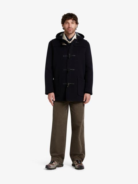 GLOVERALL Men's Morris Mid-Length Duffle Coat Navy Dress Gordon