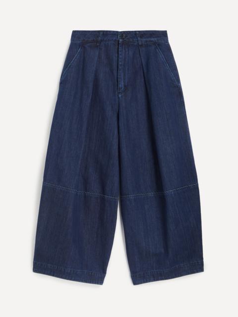 YMC Indigo Earth Deadbeat Wide-Leg Trousers