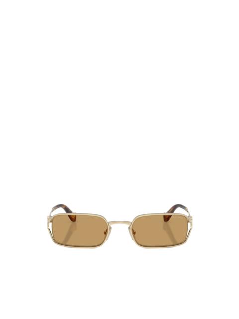 Miu Miu logo-plaque rectangle-frame sunglasses