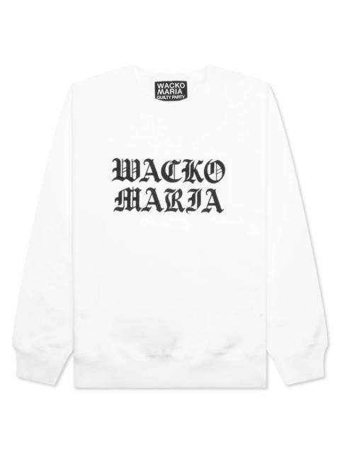 WACKO MARIA HEAVY WEIGHT CREWNECK TYPE-2 SWEATSHIRT - WHITE