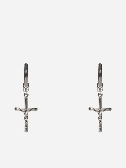 Crucifix pendant earrings