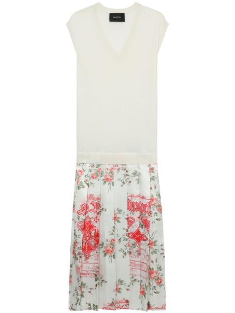Simone Rocha panelled wool-silk sleeveless dress