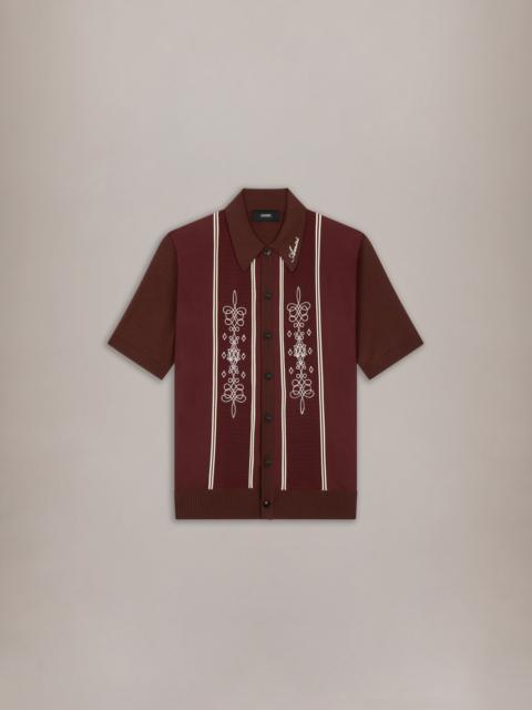 AMIRI MA PANELED KNIT SHIRT