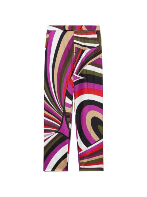 PUCCI abstract-print silk trousers