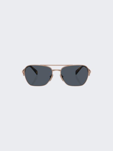 Logo Steel Aviator Sunglasses Navy