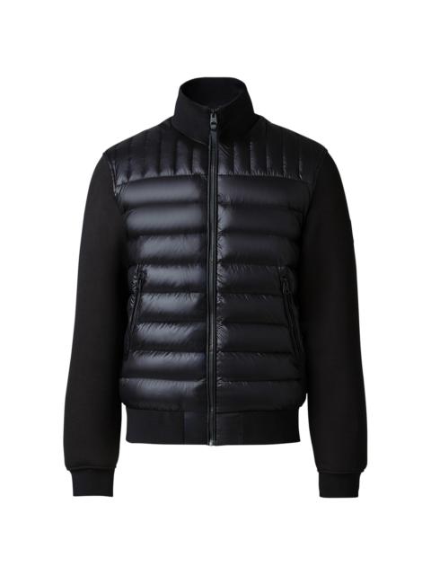 MACKAGE Men's Collin Mixed-Media Bomber Jacket - Black