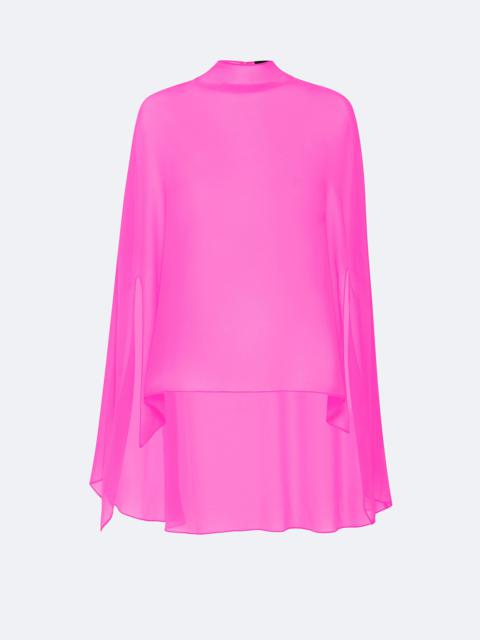 LAPOINTE Georgette Oversized Cape Tee