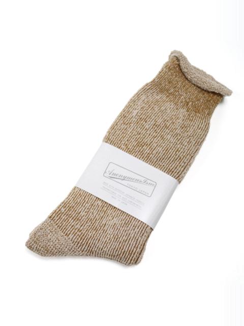 ANONYMOUSISM Hemp Thick Pile Crew Sock L. Brown