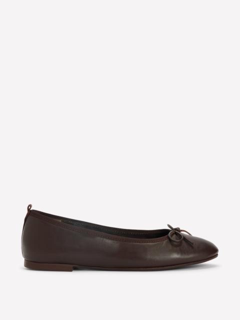 BODEN Patti Round Toe Ballet Flats-Bitter Chocolate