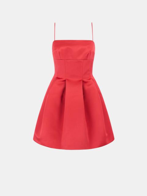 EMILIA WICKSTEAD Honor Dress In Red Italian Duchess Satin