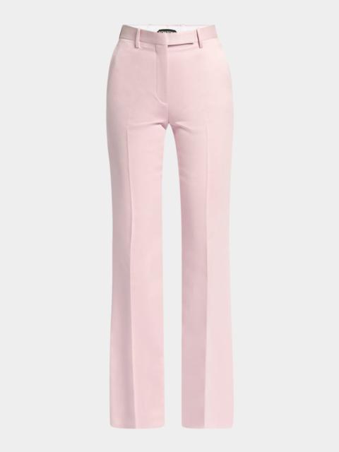 TOM FORD Satin Straight-Leg Tailored Pants