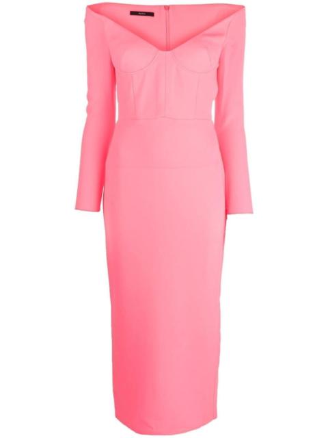 ALEX PERRY Deryn off-shoulder midi dress