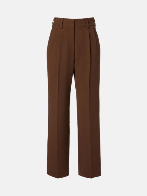BLAZÉ MILANO Fox high-rise virgin wool crêpe wide-leg pants