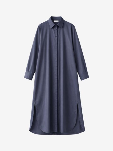 The Frankie Shop Bloom Organic Cotton Shirt Dress - Charcoal
