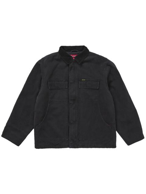 Supreme Old English Canvas Work Jacket Black