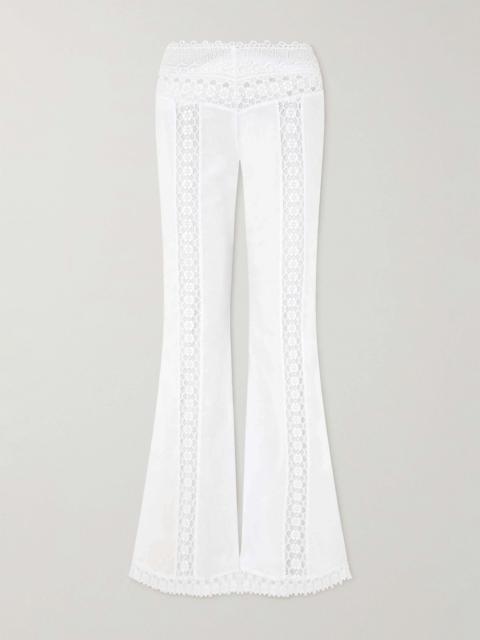 Charo Ruiz Vianora cotton-blend wide-leg pants White