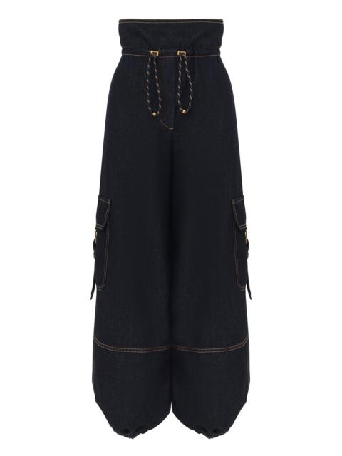 Zimmermann DENIM DRAWSTRING CARGO PANT
