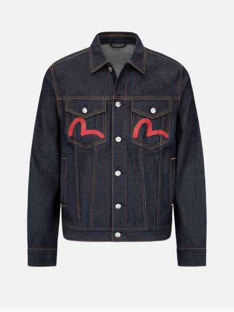 EVISU GODHEAD PRINT DENIM JACKET