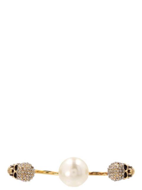 Alexander McQueen Pearl N Skull Jewelry Gold