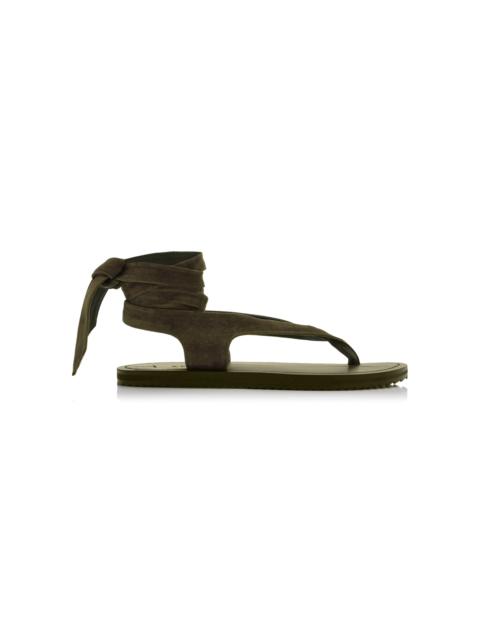 A.EMERY Elmer Lace-Up Suede Sandals olive