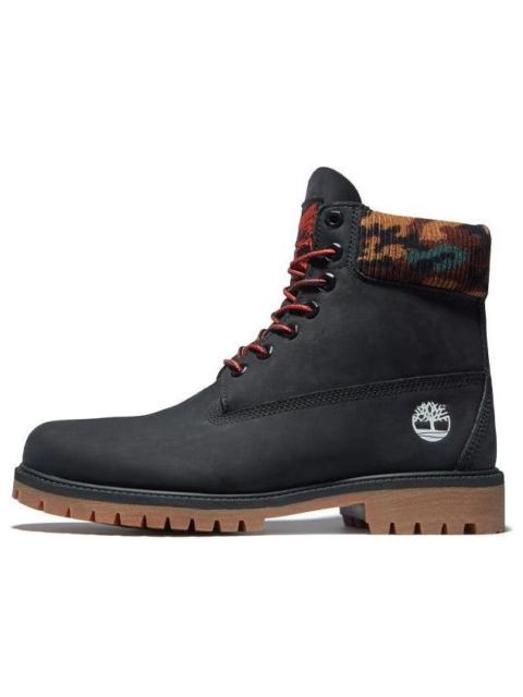 Timberland Timberland 6 Inch Premium Boot 'Black Nubuck with Camouflage Collar' A2KC3001