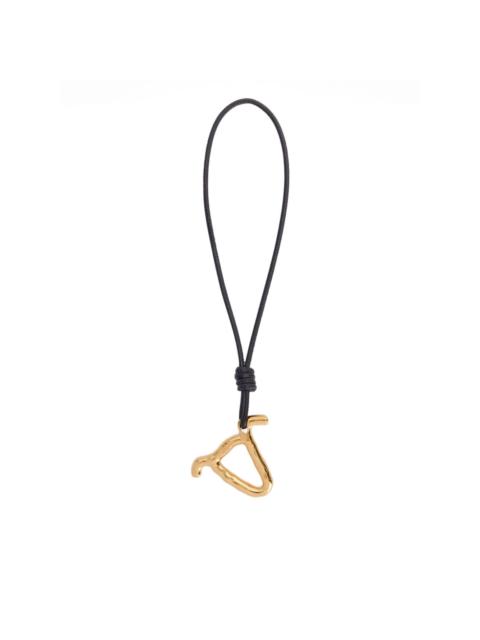 Jil Sander Zodiac charm leather necklace