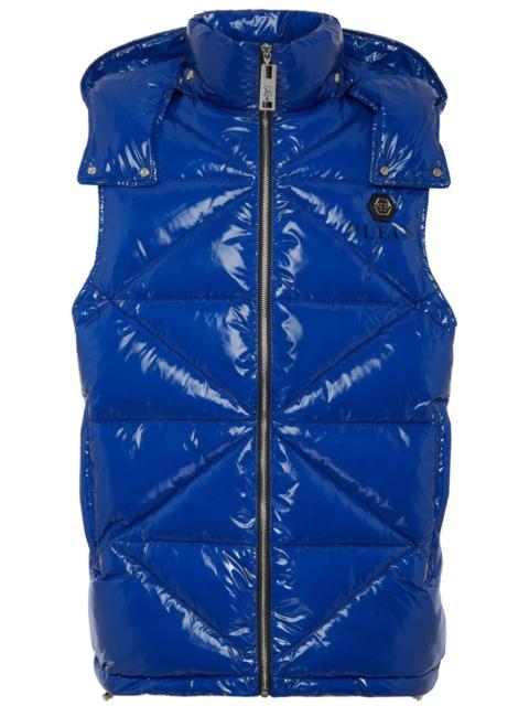 PHILIPP PLEIN Hexagon logo-plaque padded gilet